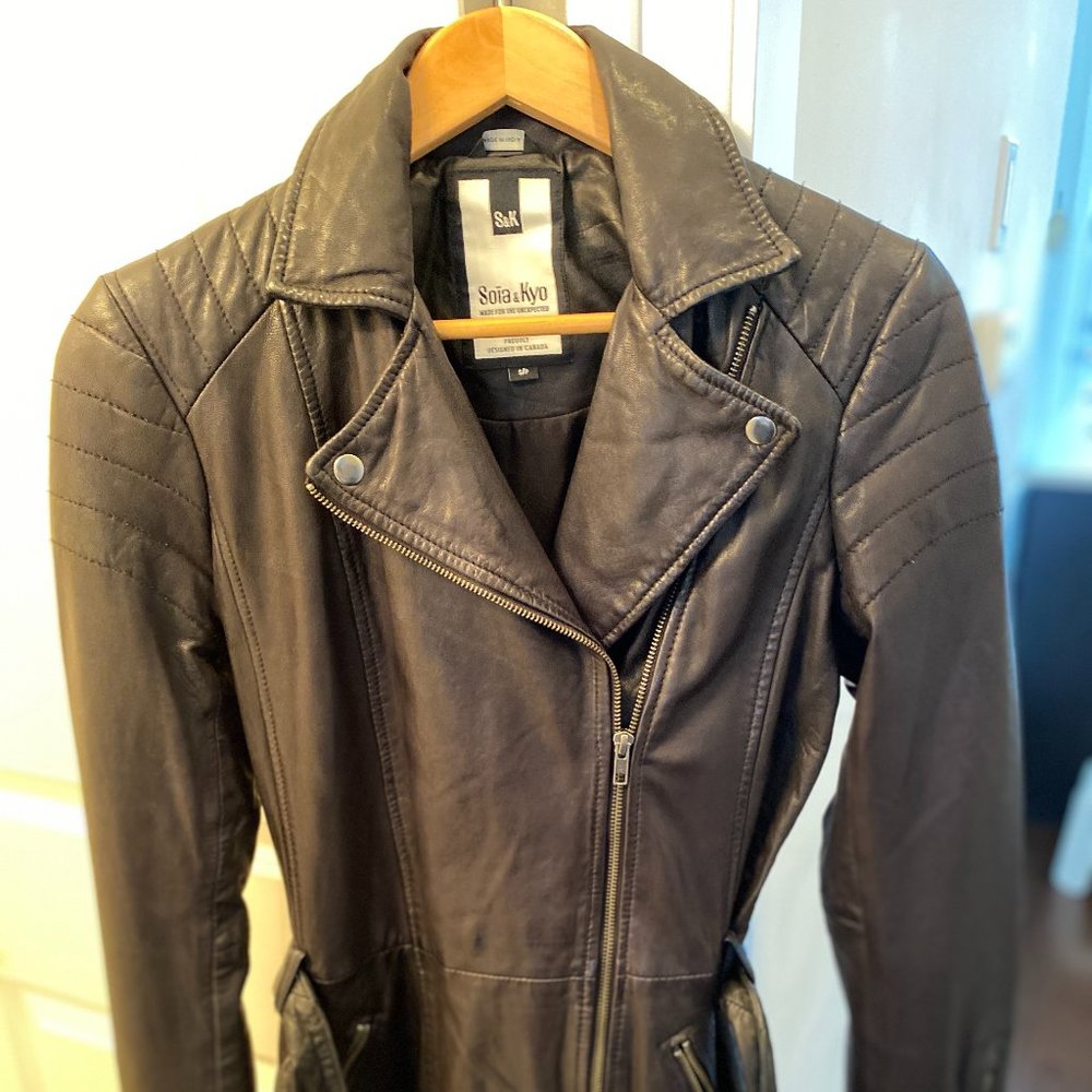 SOIA & KYO Black Leather Jacket